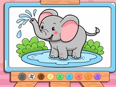 Jogo Coloring Book: Cute Baby Elephant