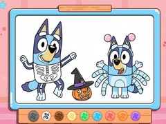Jogo Coloring Book: Bluey Halloween Costume