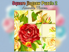 Jogo Square jigsaw Puzzle 2  Assemble Flowers