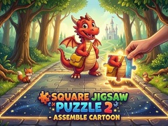 Jogo Square jigsaw Puzzle 2 - Assemble Cartoon