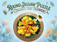Jogo Round jigsaw Puzzle - Collect the Flower