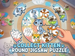 Jogo Round jigsaw Puzzle - Collect Kitten