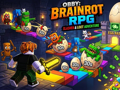 Jogo Obby: Brainrot RPG Slasher & Loot Adventure