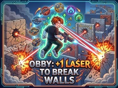 Jogo Obby: +1 Laser to Break Walls