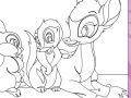 Jogo Bambi, Flower, and Thumper Coloring