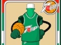Jogo Bottles, playing basketball