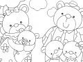 Jogo Bear Family: Coloring