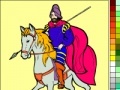 Jogo Coloring: Knight on horseback
