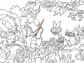 Jogo Donald's garden online coloring page