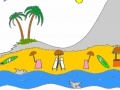 Jogo Tropical Beach Coloring