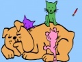Jogo Dog and cat coloring game